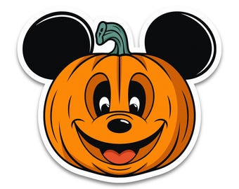 Pumpkin Head Mickey Sticker