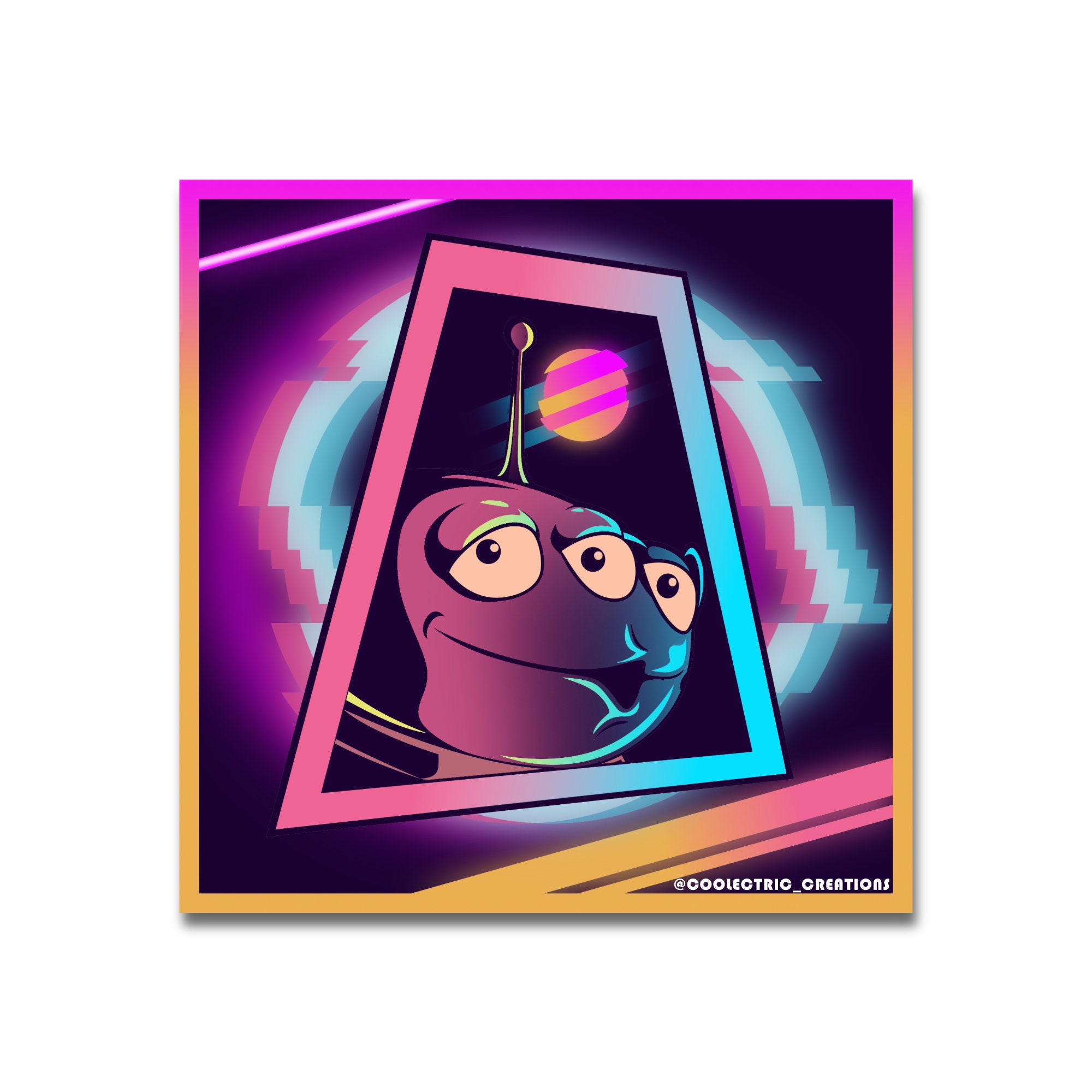 80's Alien Sticker - Etsy