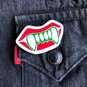 Fangs Enamel Pin