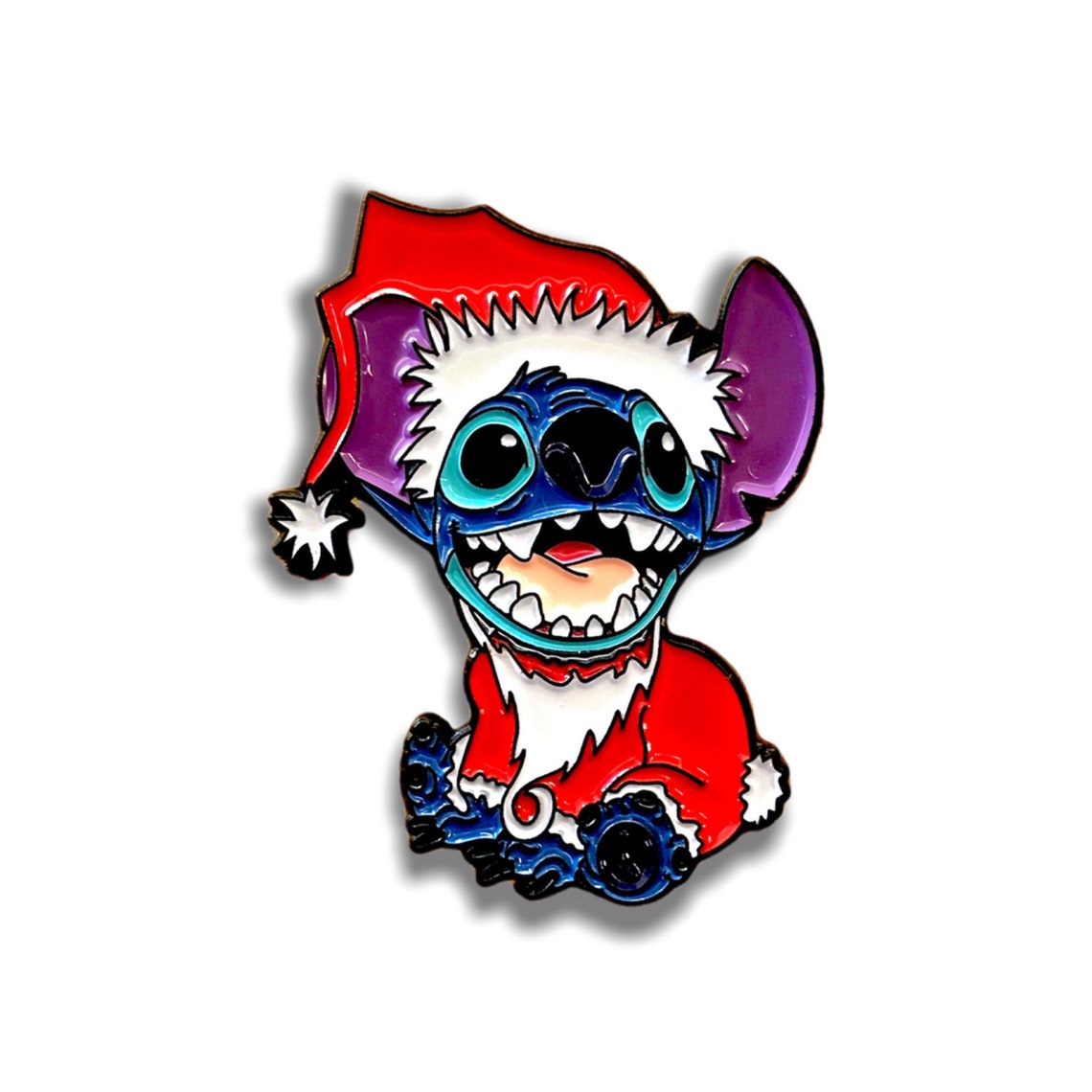 Santa Stitch Sandy Claws Enamel Pin Etsy