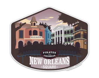 New Orleans Square Travel Sticker