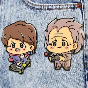 Marty McFly & Doc Enamel Pin Set