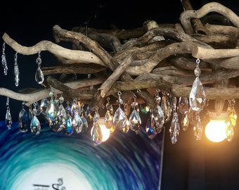 driftwood chandelier etsy
