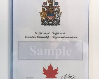 Protective Case Holder for Canadian Citizenship Certificate, Letter Size Documents - 8.5x11