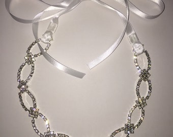Rhinestone Bridal Headpiece, headband, wedding headpiece, wedding headband, bridal headband, bridal headpiece, hair accessories, sash, belt