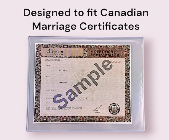 Personalized Wedding Certificate Holder, Protective Case (8x10 inch)
