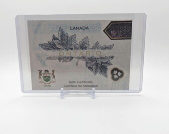 Canadian Birth Certificate Holder: Rigid Clear Plastic Case (3.75x5.75)