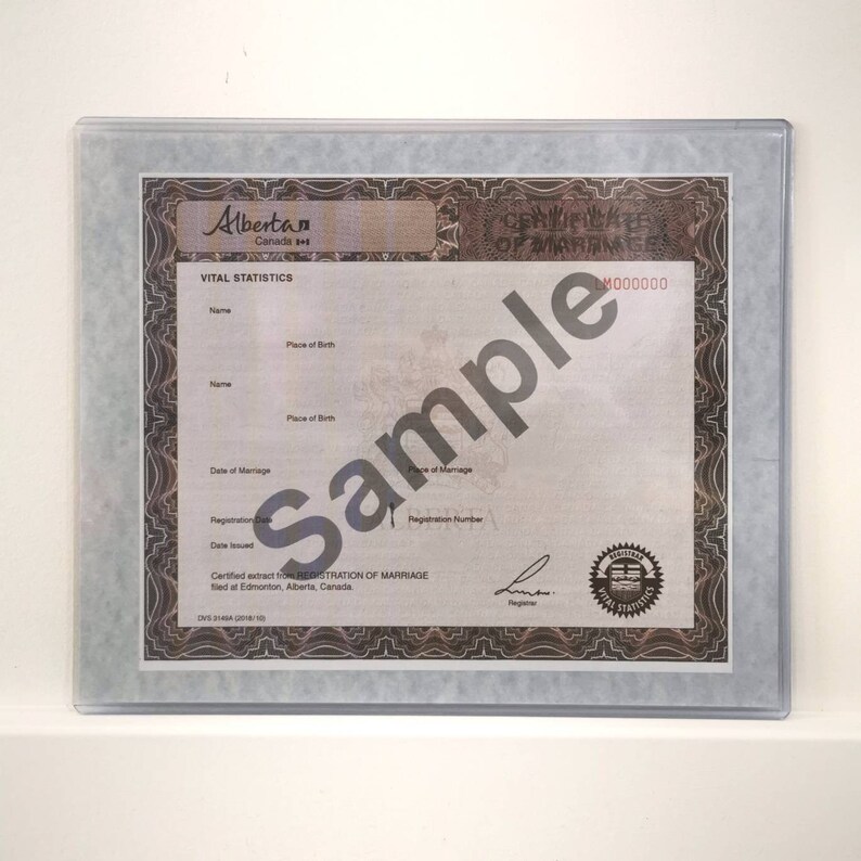 Personalized Wedding Certificate Holder, Protective Case (8x10 inch) image 2