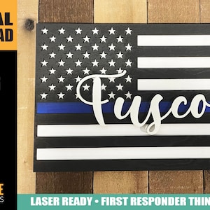 Thin Blue Line First Responder Flag Digital File