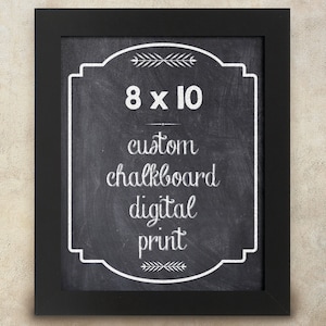Custom Chalkboard Style 8x10 Digital Print - with any saying you would like!