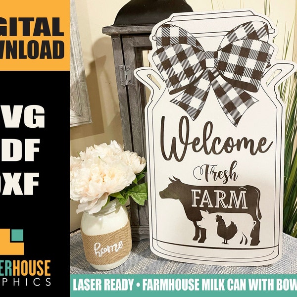 Farmhouse Milk Can Digital File