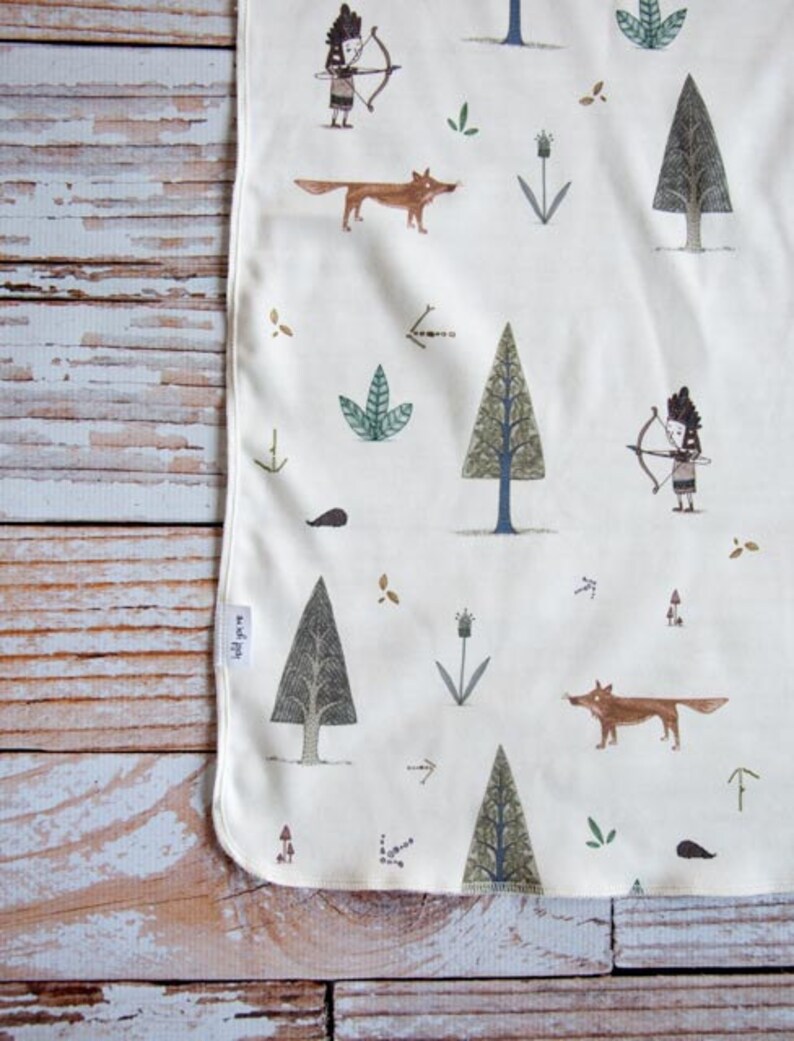 Organic knit blanket baby blanket swaddling blanket forest Etsy