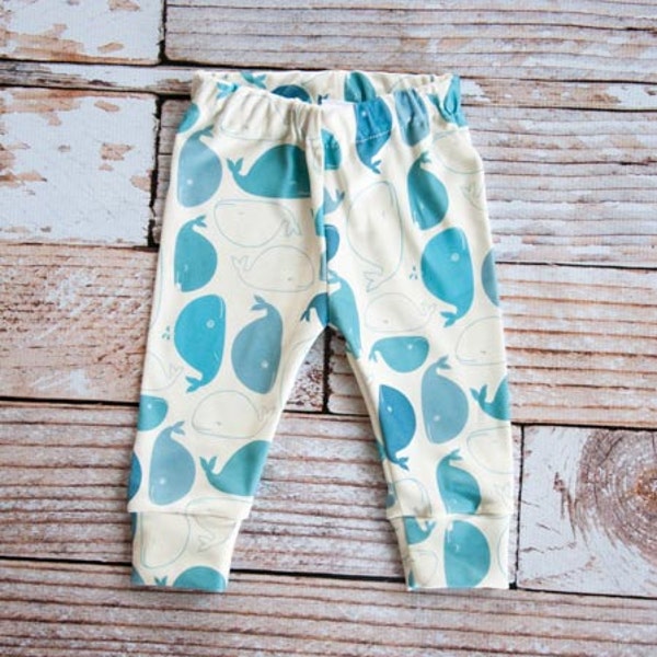 organic baby leggings, baby pants, baby leggins, toddler pants, organic toddler leggings, whales, whale leggings, organic baby