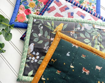 Insulated Casserole Hot Pads: 100% Cotton Fabric, 9x13 inch