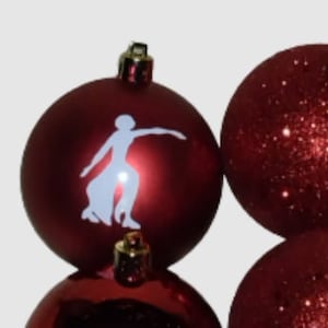 Crimson and cream fortitude Christmas ornaments Redz