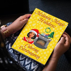 African American Christmas coloring pages.  Printable instant download coloring book pages.  20 pages