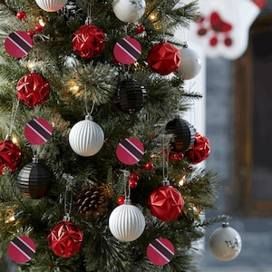 Trini Pride Trinidad Flag Christmas ornaments set of 6