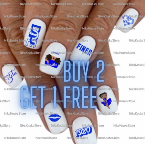 Blue and White Finer Nail Art. Buy 2 Sets Get 1 Decal Set Free - Etsy Hong Kong Blue and White Finer Nail Art. Buy 2 Sets Get 1 Decal Set Free - Etsy Hong Kong