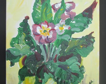 Primrose, acrylic on canvas