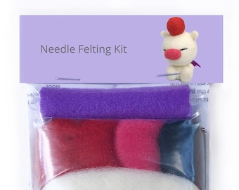 Needle Felting DIY Kit, Makes one character.