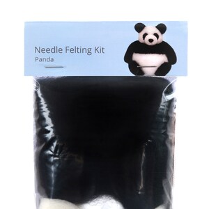 Gör din egen panda-kit - ger 1. Nålfiltnings-DIY-kit