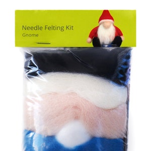 Make Your Own Gnome. 3” high and 2&quot; wide, Needle Felting DIY Kit