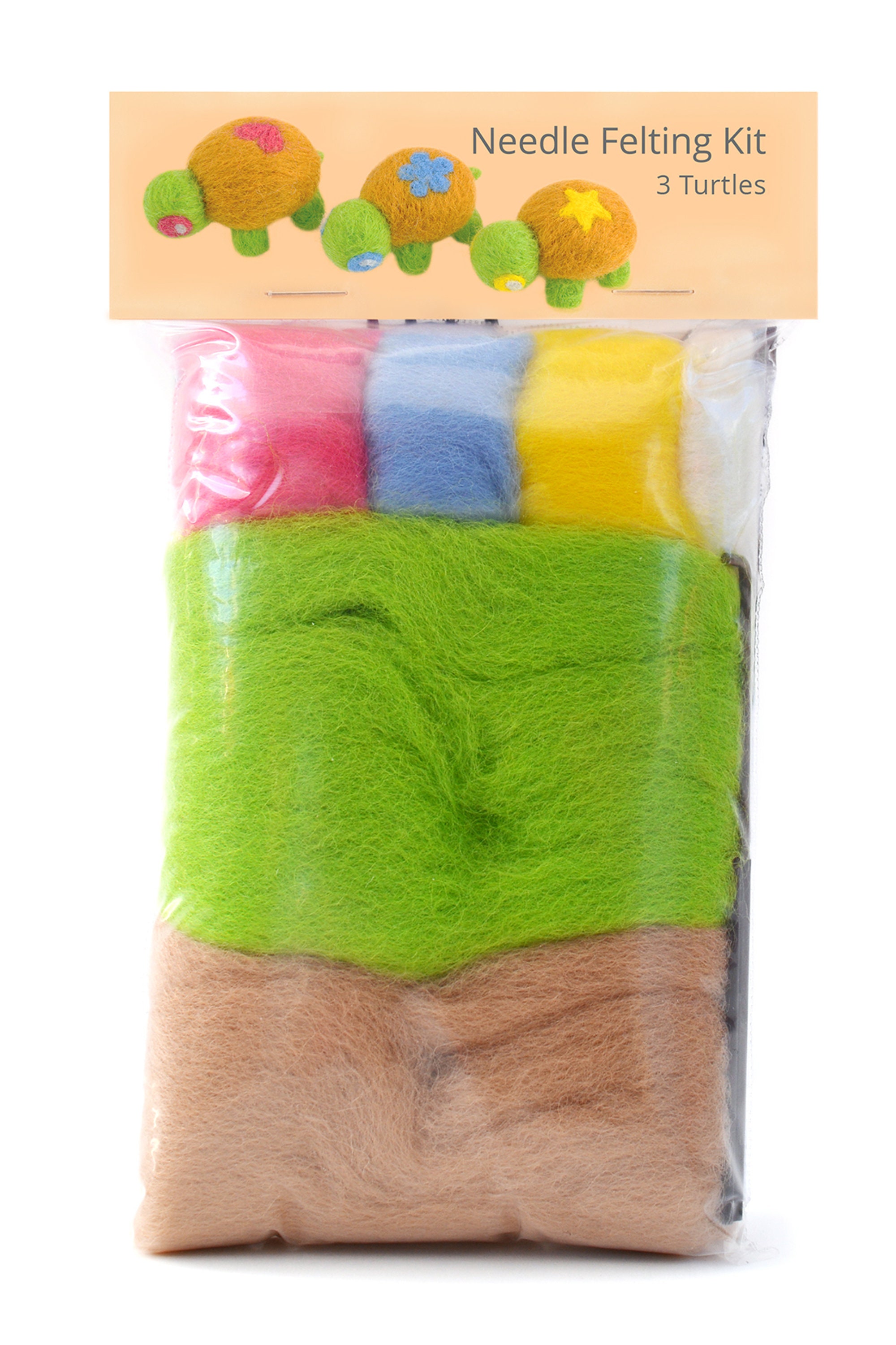 Make Your Own Turtle Kit Makes 3. Needle Felting DIY Kit Etsy