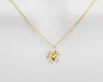 Spider necklace, Cute necklace, Gold necklace, Tarantula Necklace necklace, Birthday gift, Gift idea, Handmade gift, Necklace for her