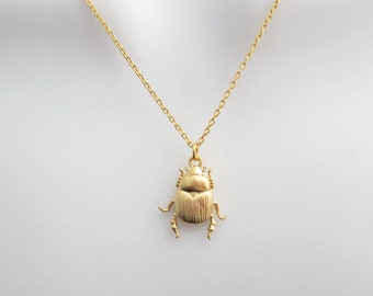 Beetle necklace Cute necklace Dainty necklace Charm necklace Gift for best friend Gift for daughter Gift for friends