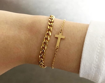 braccialetto con croce, braccialetto religioso, croce laterale, gioielli cristiani, regalo religioso, gioielli religiosi, gioielli con croce, braccialetto cristiano