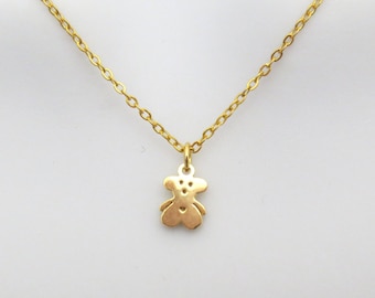 Teddy Bear necklace, Bear necklace, Small bear necklace, Tiny bear necklace, Animal necklace, Cute gift, Birthday gift, Animal lover gift