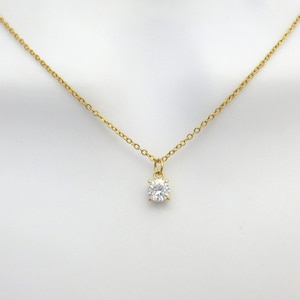 Dainty CZ Necklace, Small Cubic Necklace, Elegant CZ Solitaire Necklace, Tiny Diamond Necklace, Bridal Necklace, Bridesmaid Necklace, Cubic