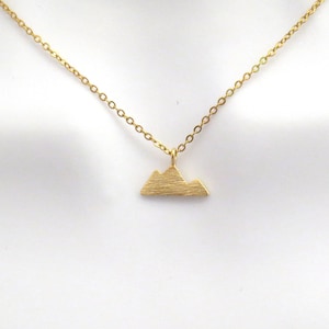 Mountain Necklace, Climbing Necklace, Hiking Necklace, Nature Necklace, Gold Necklace, Silver Necklace, Gift for her