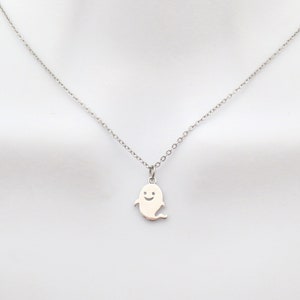 Ghost necklace, Spooky necklace, Halloween necklace, Cute necklace, Birthday gift, Cute gift, Dainty gift, Daughter gift, Gift idea