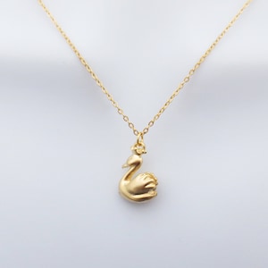 Zwanenketting, vogelketting, dierenketting, gouden ketting, verjaardagssieraden, cadeau-sieraden, dierensieraden, vriendschapssieraden