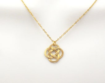 Celtic Knot Necklace, Simple Celtic Knot Necklace for Women, Celtic Jewelry gift for Her, Celtic Pendant Necklace