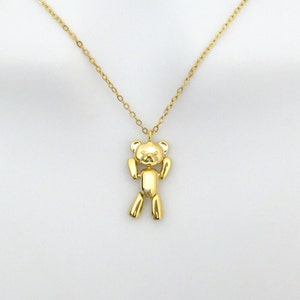 Bear necklace, Animal necklace, Moving Joint Super Cute necklace, Animal necklace, Birthday necklace, Daughter necklace, Woman necklace