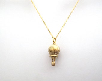 Halsband med 3D-luftballong, Guldhalsband, Silverhalsband, Eldballonghalsband, Födelsedagshalsband, God dag-halsband, Presenthalsband