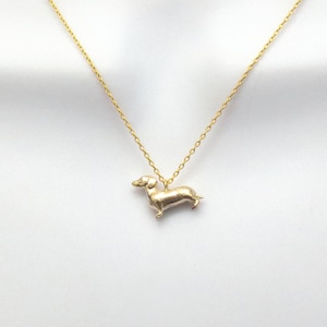 3D Halskette Hund Halskette Dackel Halskette Gold Halskette Anhänger Halskette 14K vergoldet Halskette Abschlussgeschenk Freundin Geschenk