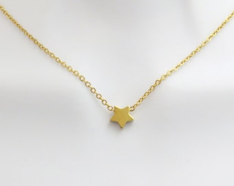 Star Necklace,Small Star Necklace,Tiny Star Necklace,Gold Star Necklace,Dainty Necklace,Minimalist Necklace,Star Pendant,Gift for Her,Star