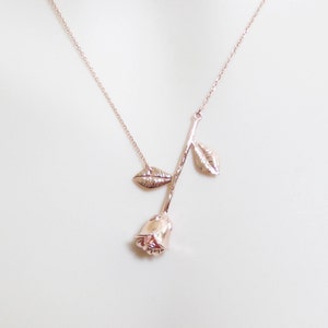 Rose, Flower, Necklace, Modern, Flower, Necklace, Lovers, Best friends, Mom, Sister, Gift, Accessory, Jewelry
