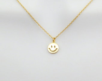 Small smile necklace, Dainty smile necklace, Cute smile necklace, Gold Silver Rose gold necklace, Friendship Mom Birthday gift necklace