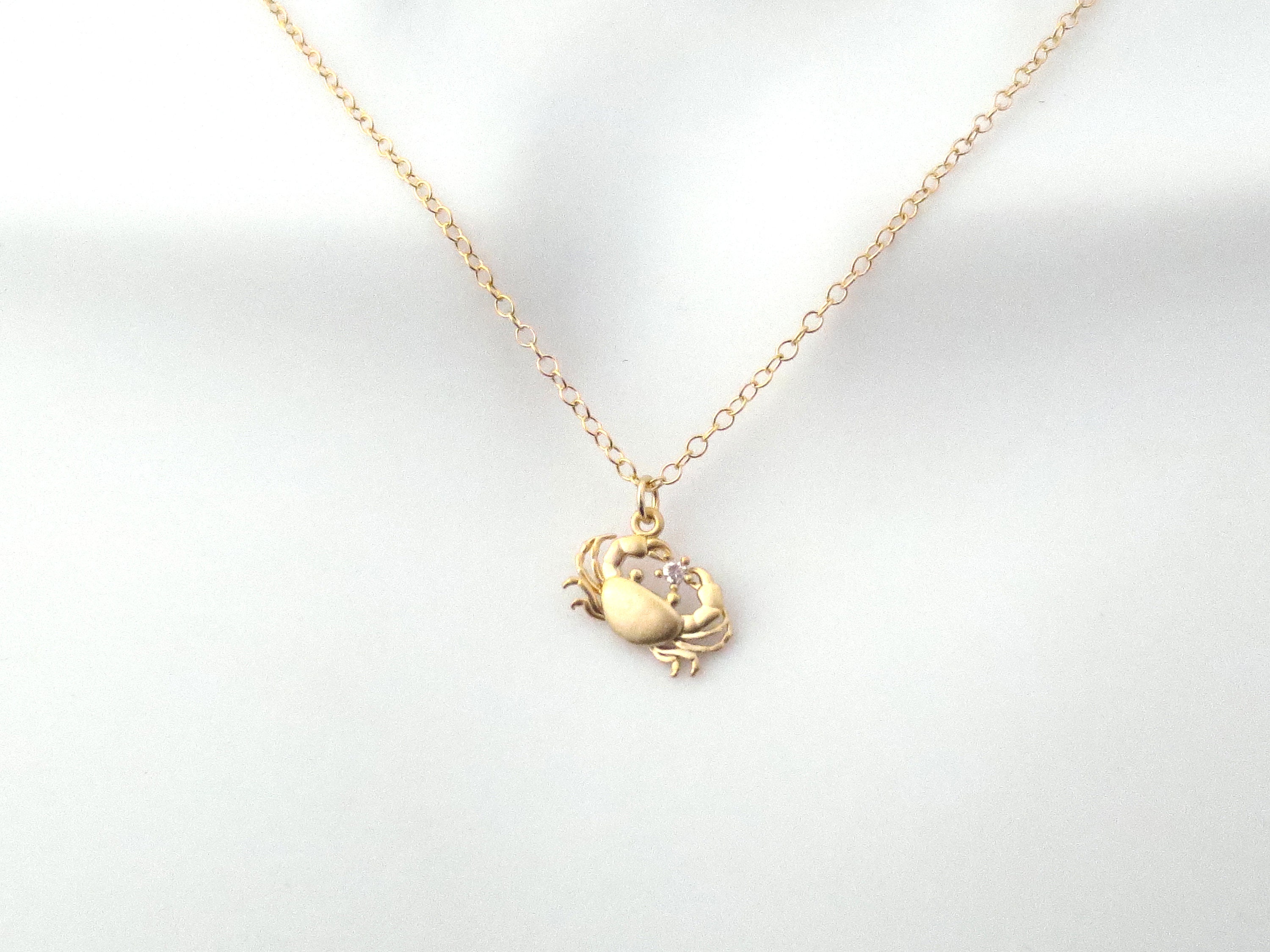 キュービックカニネックレス、ゴールドシルバーネックレス、ペンダント