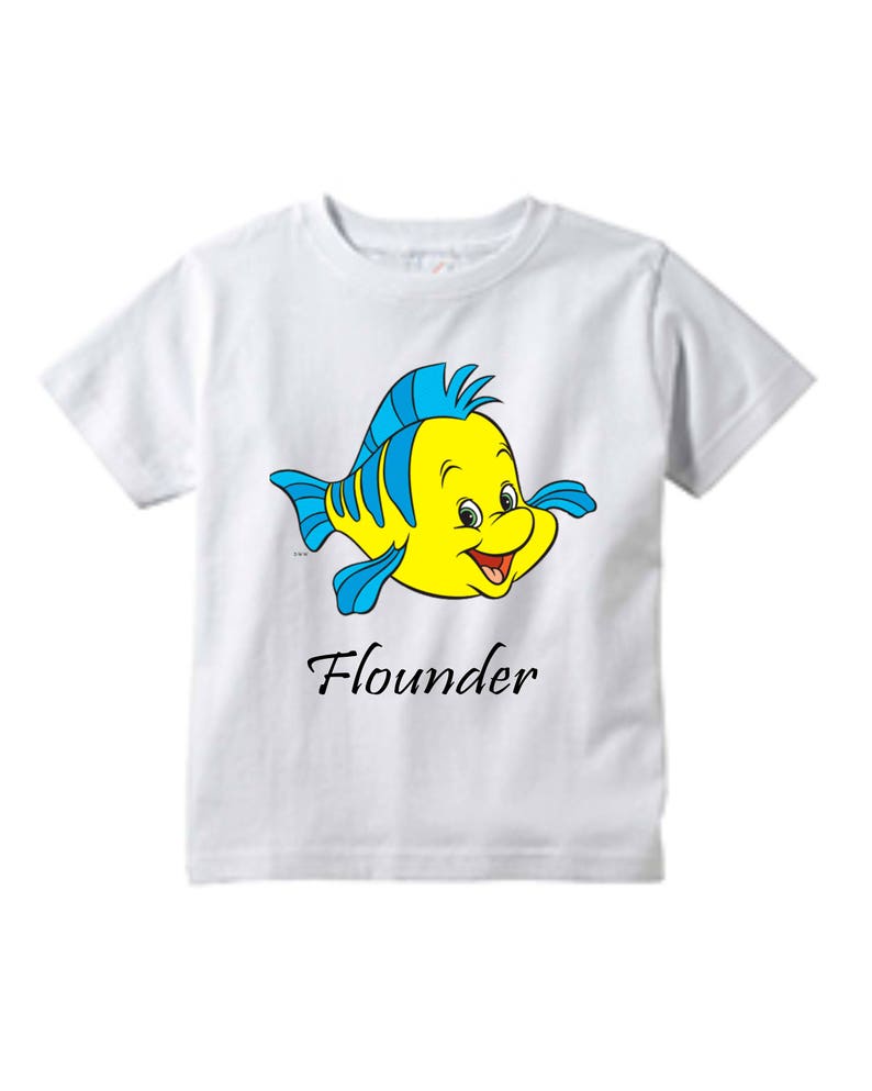 Flounder Little Mermaid Custom Birthday tshirt Different Etsy