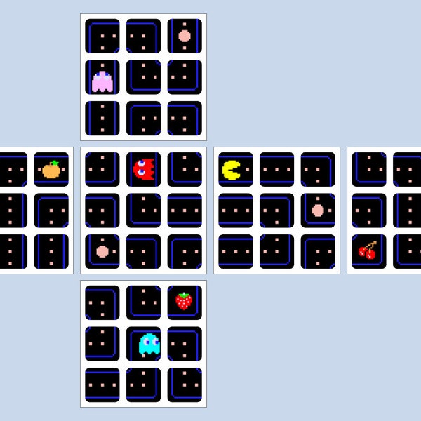 PAC-Maze Cube Stickers