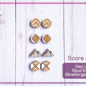 Glowforge Earring SVG for Laser - Laser Earring SVG - Geo Urban