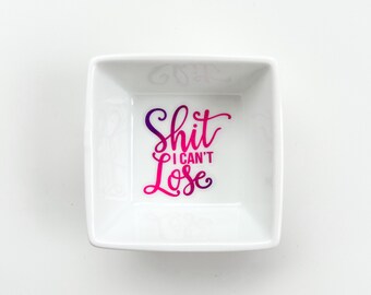 Shit I Can't Lose Ring Dish - NEW Ombre Purple & Pink Color
