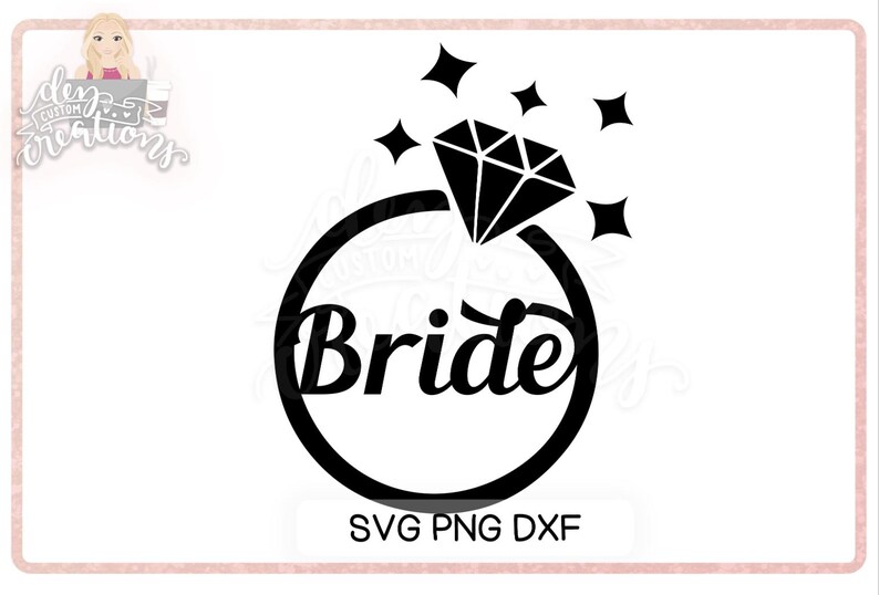 Wedding Ring Bride SVG: Diamond Cut File for Cricut & Silhouette - Etsy ...