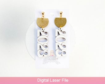 Glowforge Earring SVG - 2023 Graduation Earrings SVG for Laser Engraving