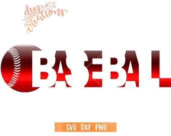 Baseball SVG-Schnittdatei: Knockout Design (Digitaler Download)